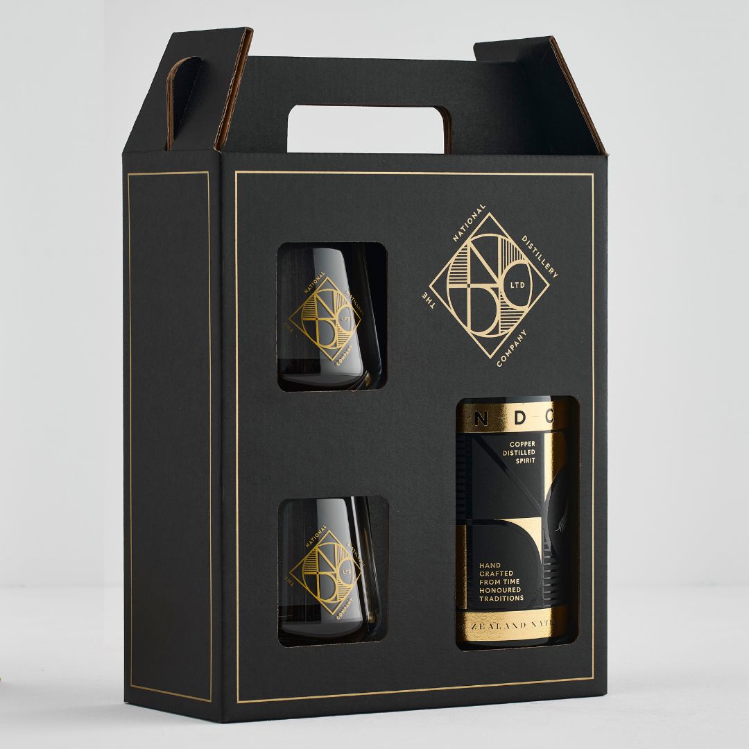 NZ Native Gin 750ml Gift Pack with Two Glass Tumblers