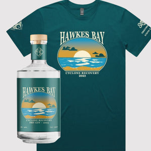 Hawke's Bay Cyclone Relief Gin 750ml and T-Shirt
